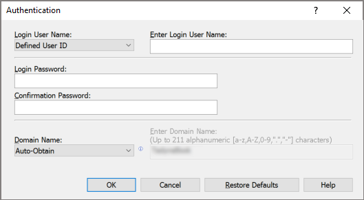 Configure the Printer Authentication