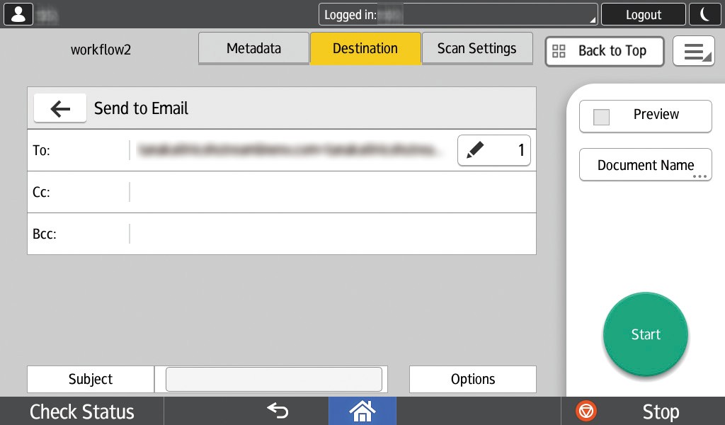 Destinator Screen Delivery Screens When Using the Smart Operation Panel