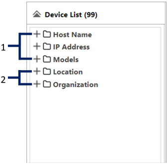 Organize the Device List