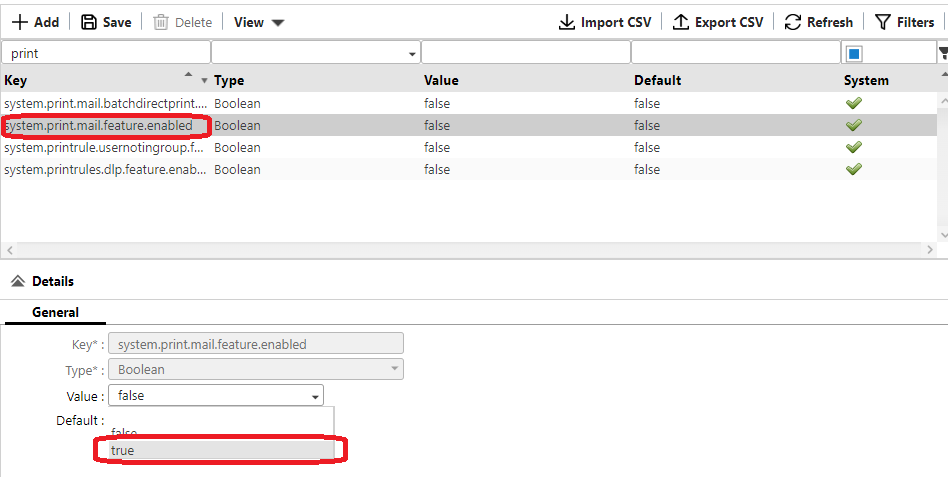 Enable the Print by Mail Feature
