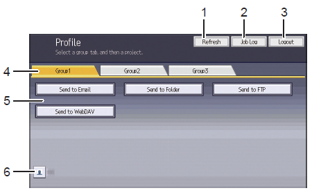 Operations Panel Website Delivery Screens When Using the Standard Operation Panel